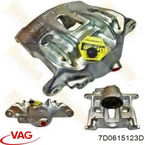 Супорт гальмівний передній лівий VAG 7D0615123D ціна, від 56.75 USD