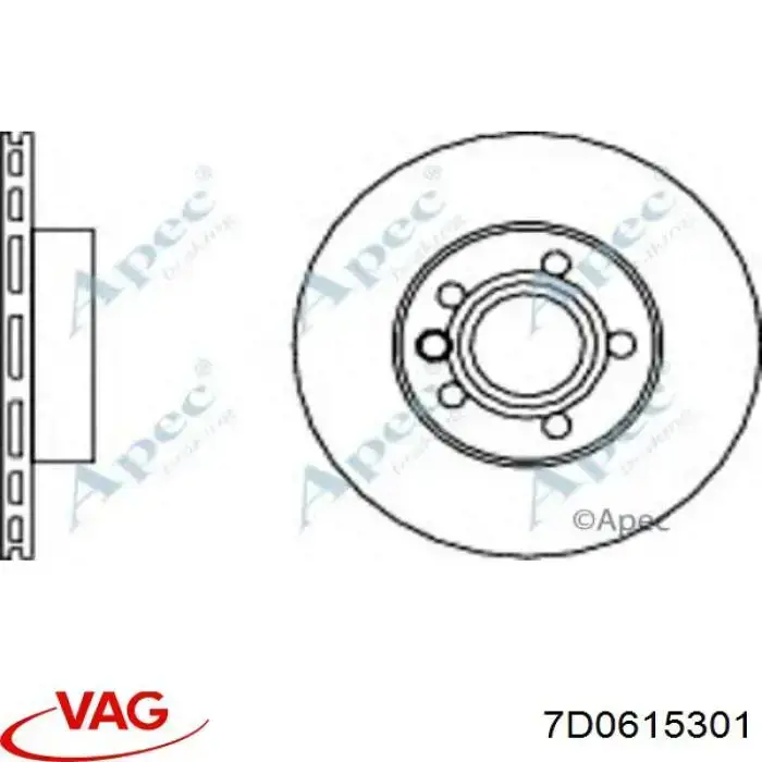 Диск переднього гальма VAG 7D0615301 ціна, від 50.97 USD