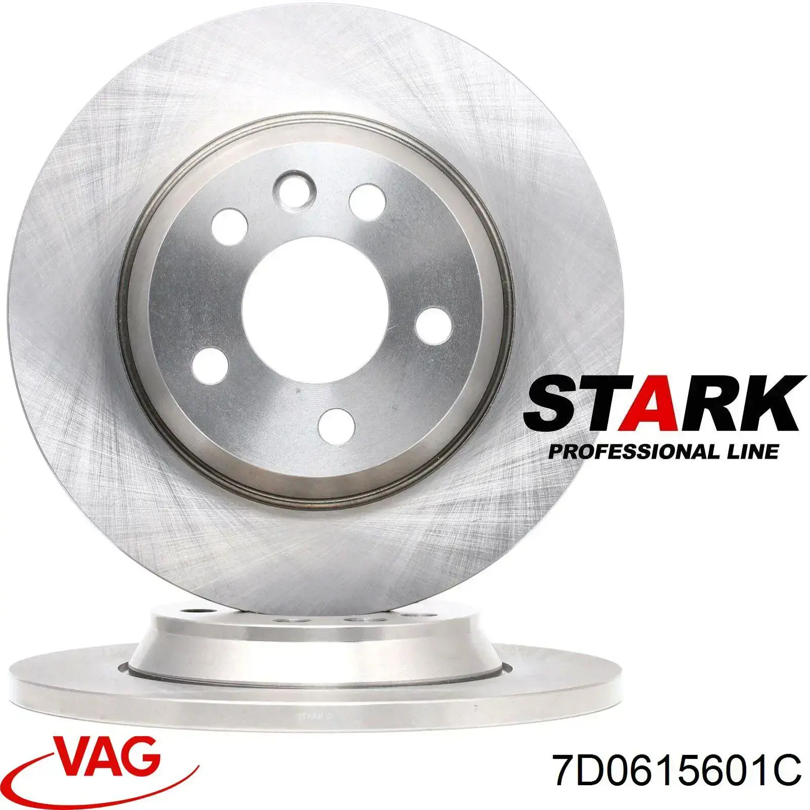 Купити 7D0615601C VAG Диск заднього гальма