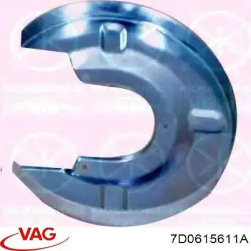 Захисний кожух гальмівного диска, заднього VAG 7D0615611A ціна, від 9.68 USD