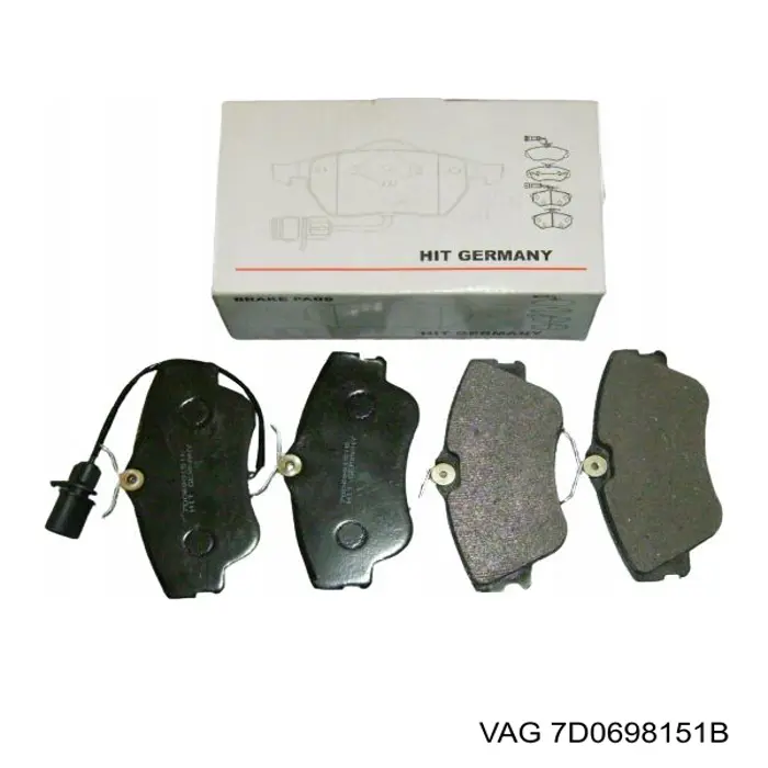 7D0698151B VAG Передні гальмівні колодки