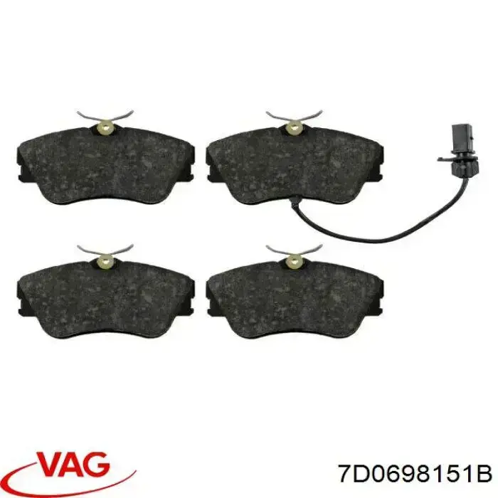 Передні тормозні колодки 7D0698151B VAG
