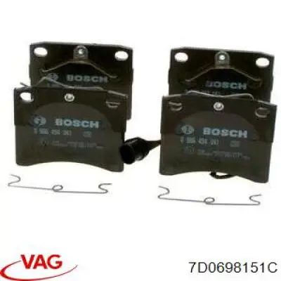 Гальмівні колодки VAG 7D0698151C ціна, від 16.13 USD