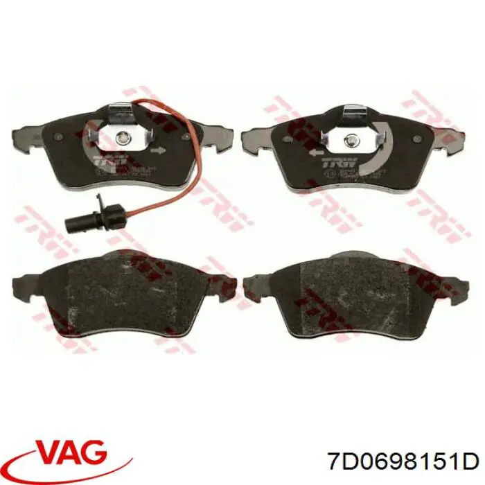 Гальмівні колодки VAG 7D0698151D ціна, від 19.69 USD