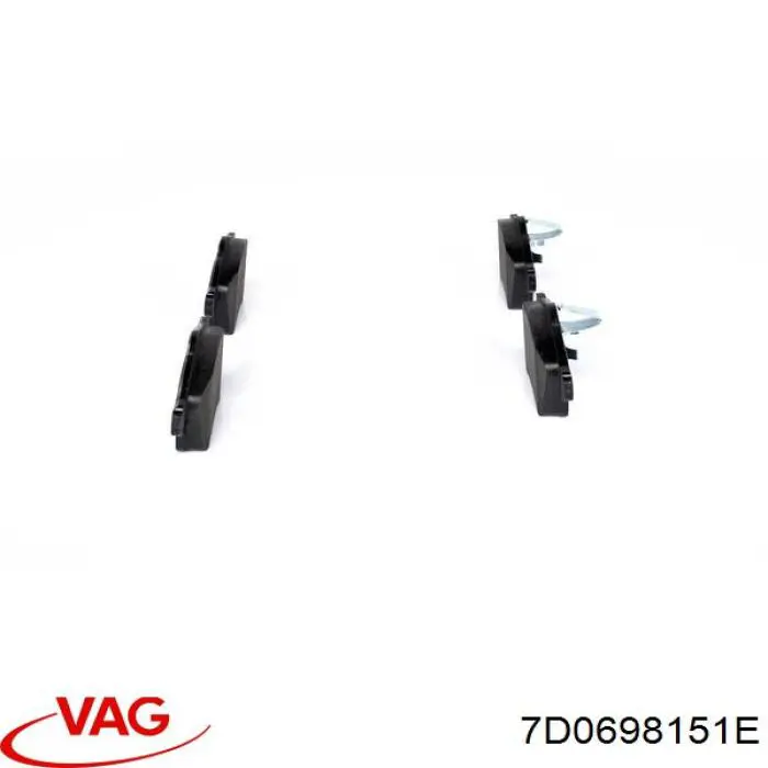 Купити 7D0698151E VAG Колодки гальмівні передні, дискові