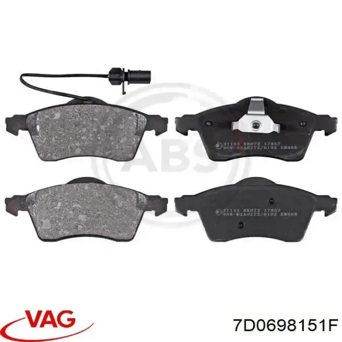 Передні тормозні колодки 7D0698151F VAG