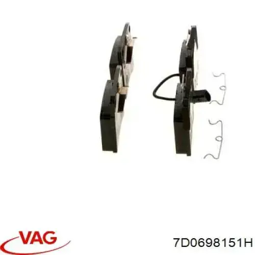 7D0698151H VAG Передні гальмівні колодки