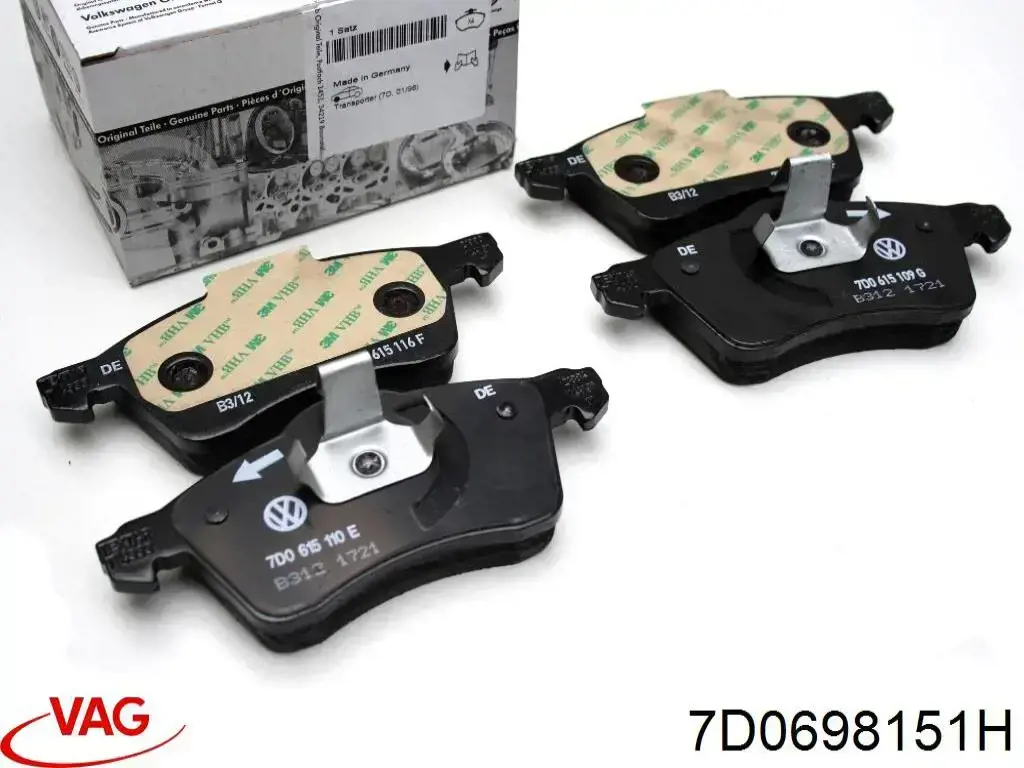 Гальмівні колодки VAG 7D0698151H ціна, від 18.36 USD