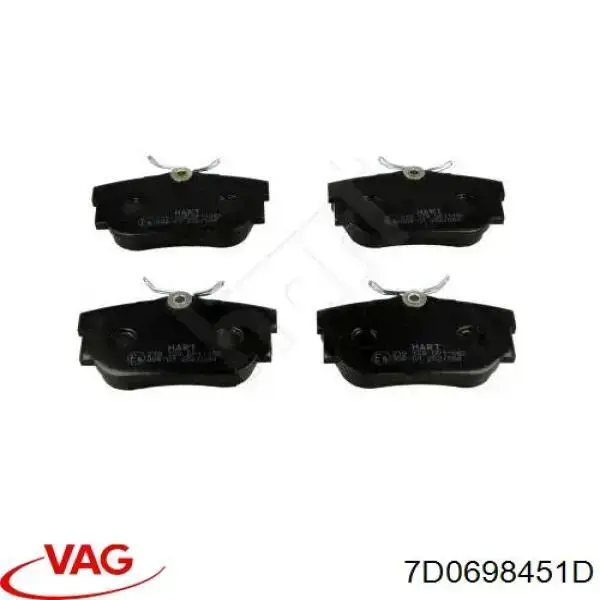 Задні гальмівні колодки VAG 7D0698451D ціна, від 19.74 USD