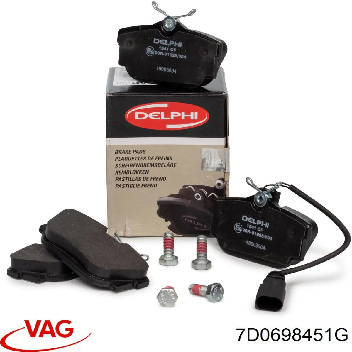 Задні гальмівні колодки VAG 7D0698451G ціна, від 19.72 USD