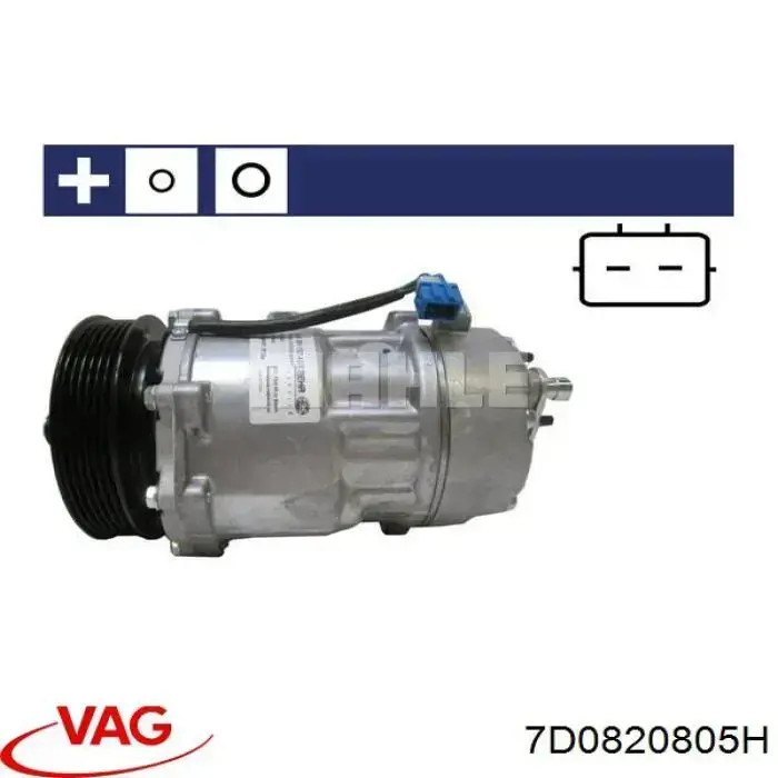 Купити 7D0820805H VAG Компресор кліматичної установки