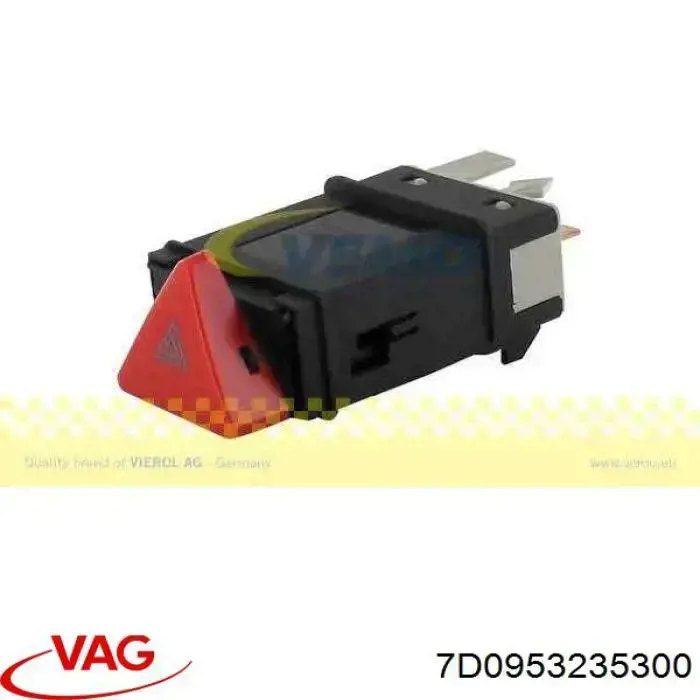 Кнопка включення аварійної сигналізації VAG 7D0953235300 ціна, від 14.44 USD