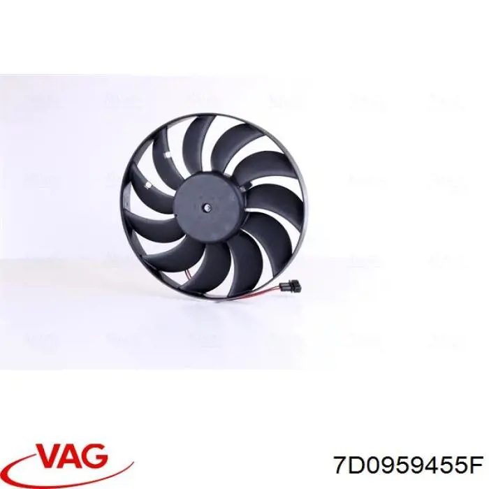 7D0959455F VAG електровентилятор охолодження в зборі (двигун + крильчатка)