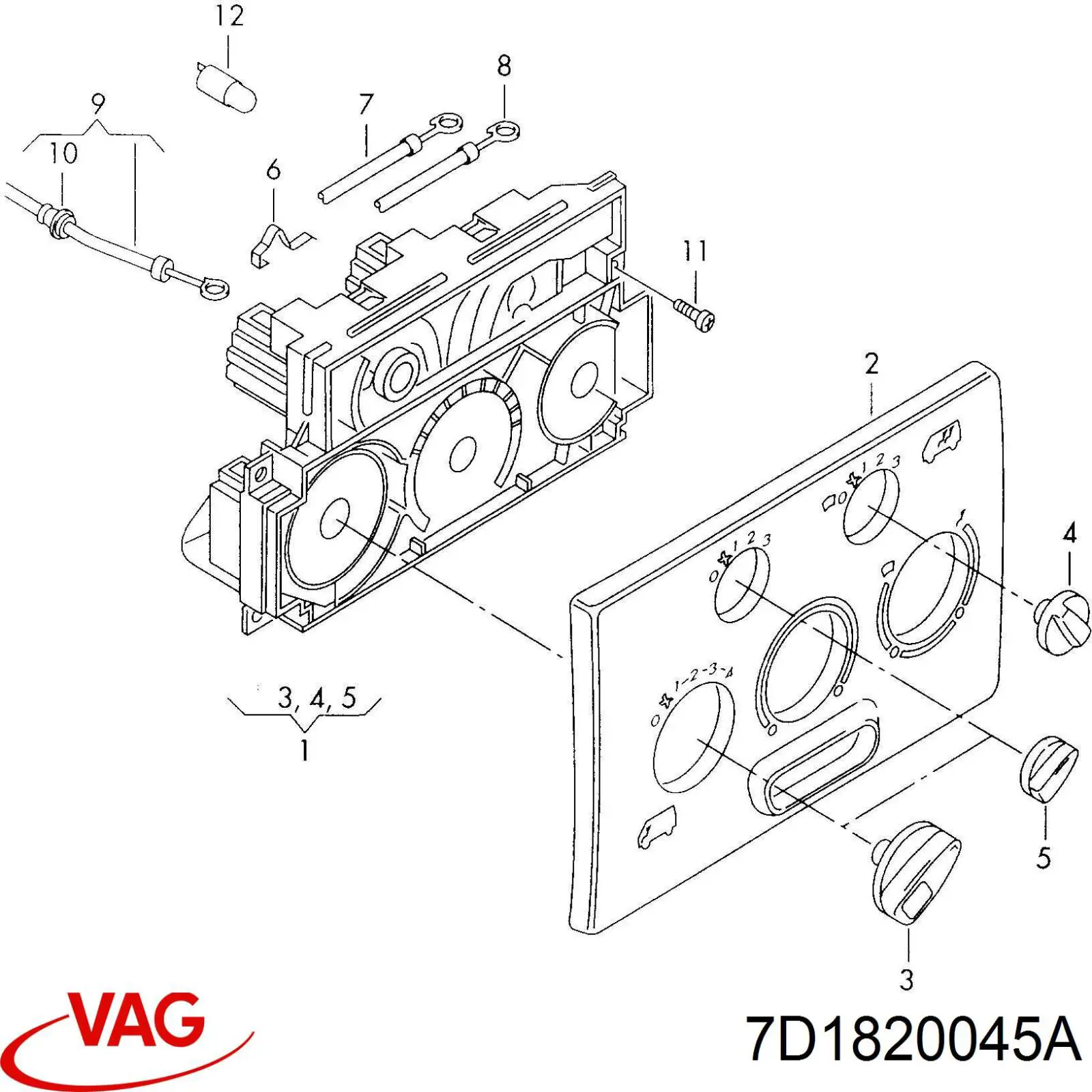 Регулятор вентилятора обігрівача VAG 7D1820045A ціна, від 112.87 USD
