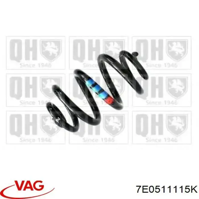 7E0511115K VAG Пружина підвіски задня
