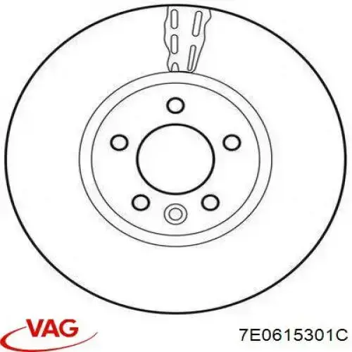 Диск гальмівний передній VAG 7E0615301C