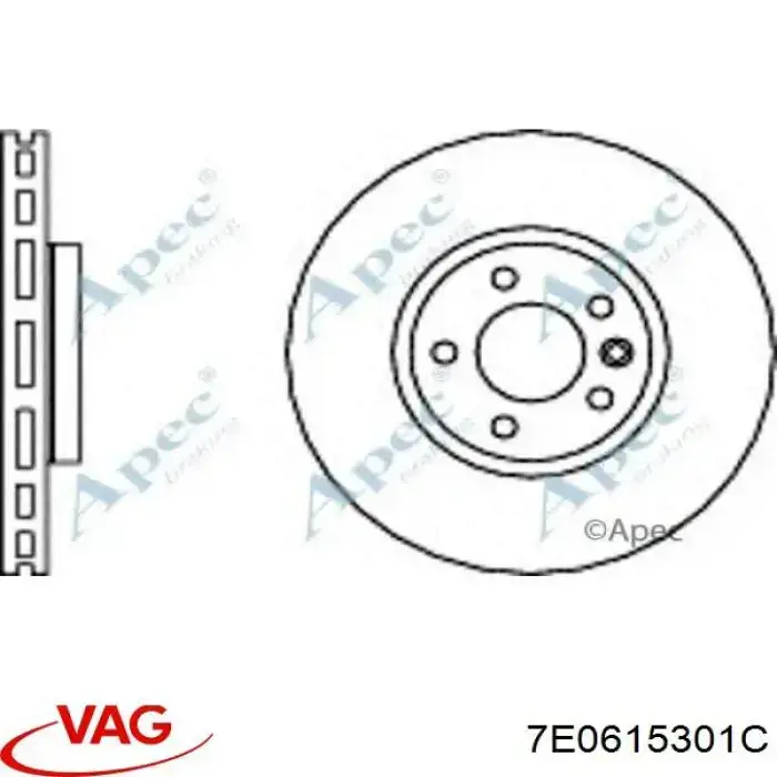 Купити 7E0615301C VAG Ротор гальмівний