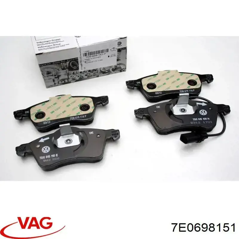 Гальмівні колодки VAG 7E0698151 ціна, від 51.13 USD