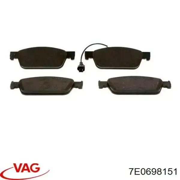 Купити 7E0698151 VAG Колодки гальмівні передні, дискові