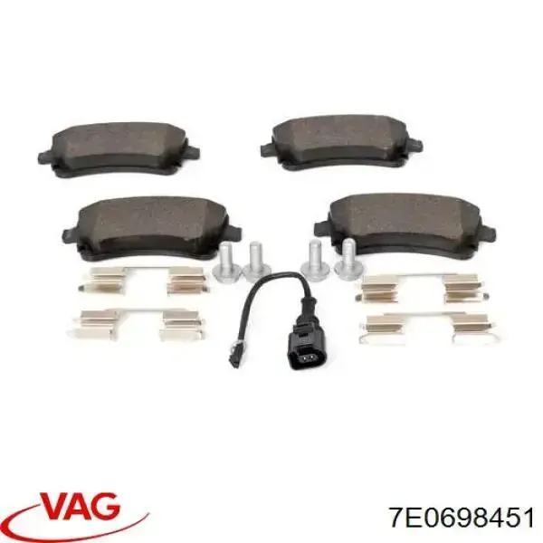 Задні гальмівні колодки VAG 7E0698451 ціна, від 21.43 USD