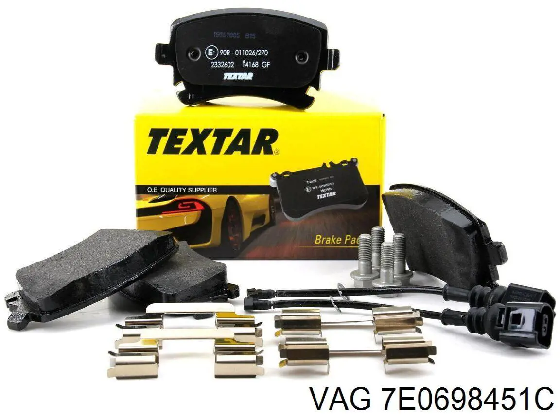 Задні гальмівні колодки VAG 7E0698451C ціна, від 30.51 USD
