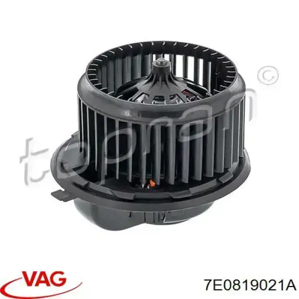 7E0819021A VAG двигун вентилятора пічки (опалювача салону, задній)
