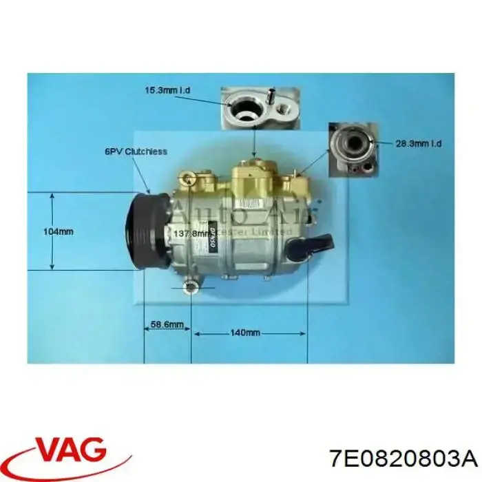 Купити 7E0820803A VAG Компресор кліматичної установки