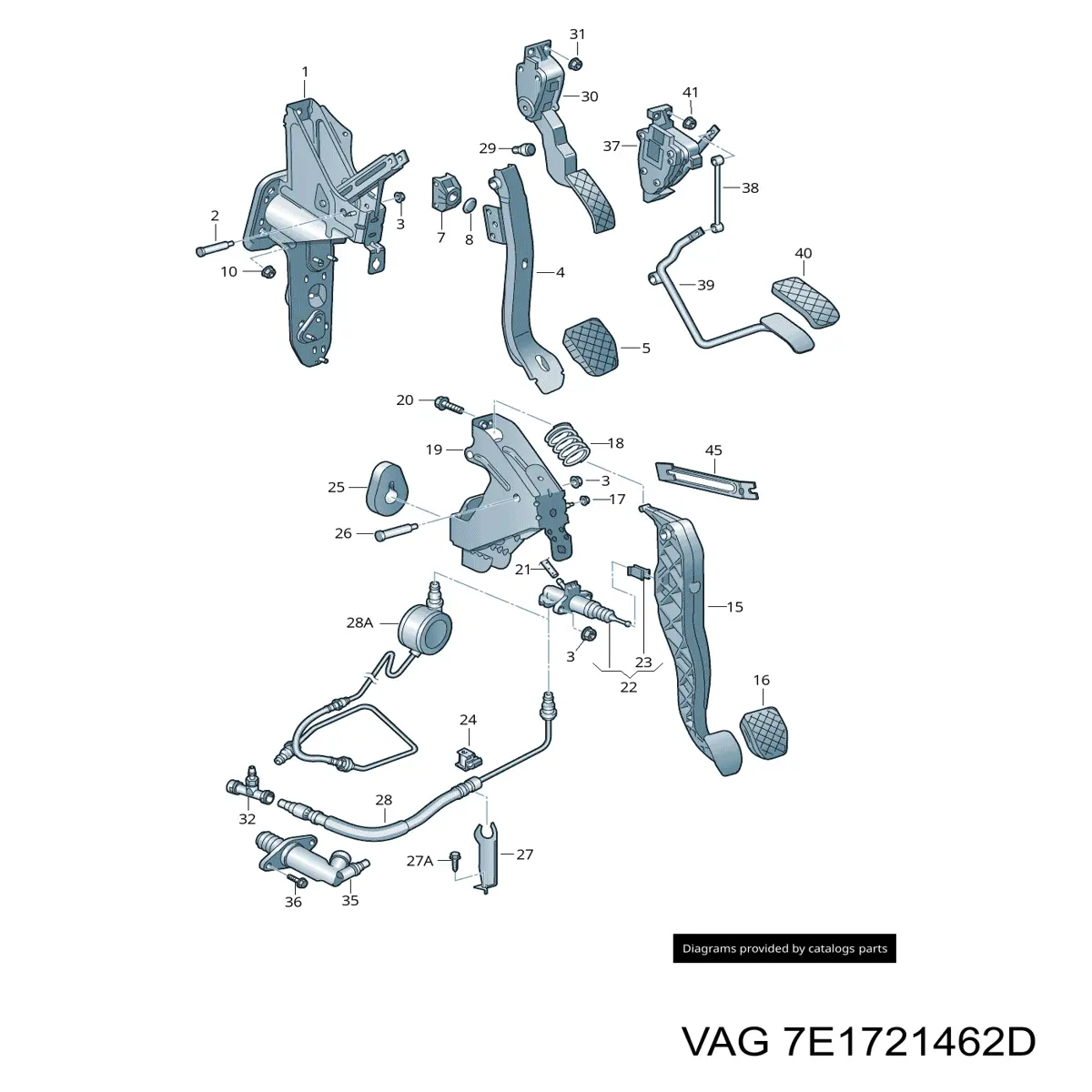 7E1721462D VAG Трубка зчеплення
