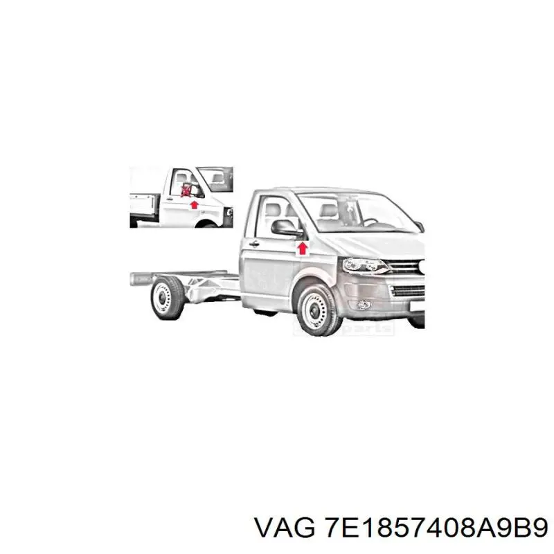 7E1857408A9B9 VAG Праве дзеркало заднього виду