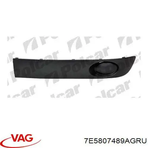 Купити 7E5807489A VAG Заглушка, решітка протитуманних фар бампера переднього, ліва