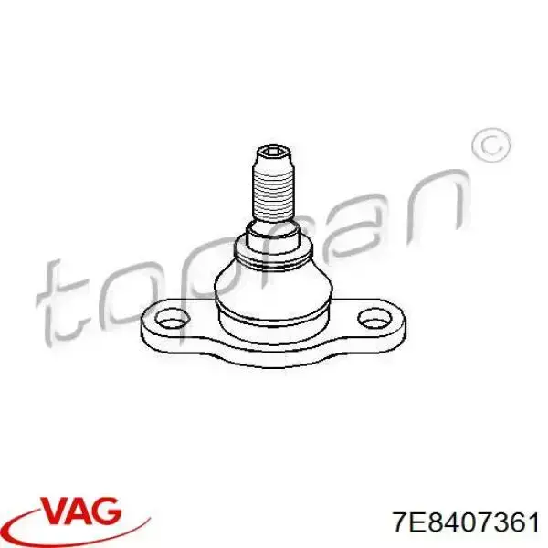 Кульова опора, нижня VAG 7E8407361 ціна, від 22.24 USD