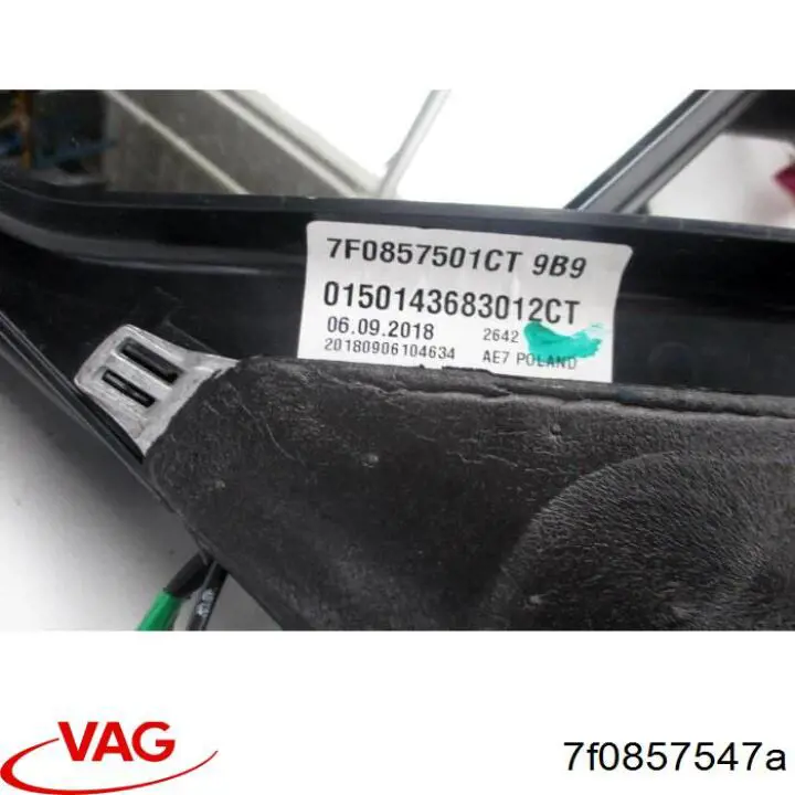7F0857547A VAG Дзеркало заднього виду, ліве
