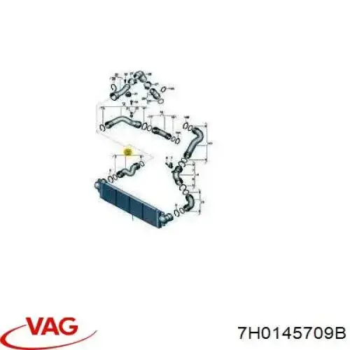 Трубка, що нагнітається VAG 7H0145709B ціна, від 32.18 USD