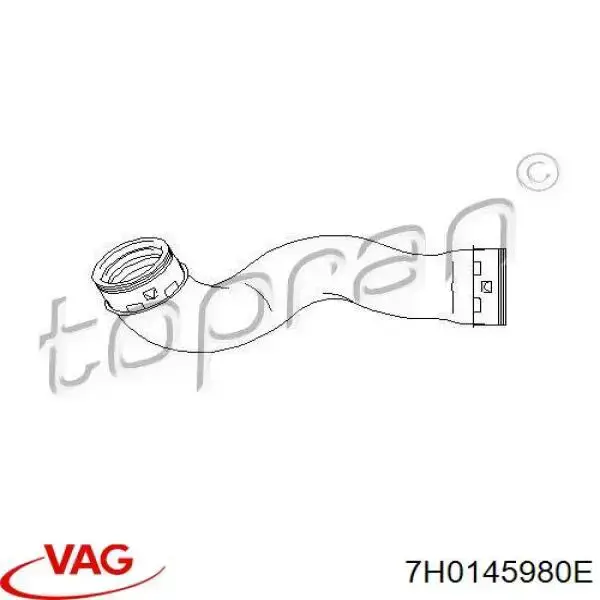 Шланг/патрубок интеркуллера VAG 7H0145980E ціна, від 42.35 USD