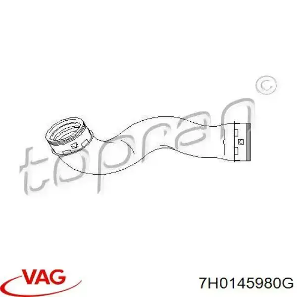Шланг/патрубок интеркуллера 7H0145980G VAG