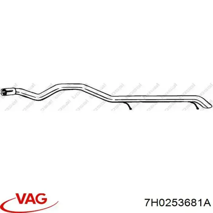 Вихлопна труба VAG 7H0253681A ціна, від 76.02 USD