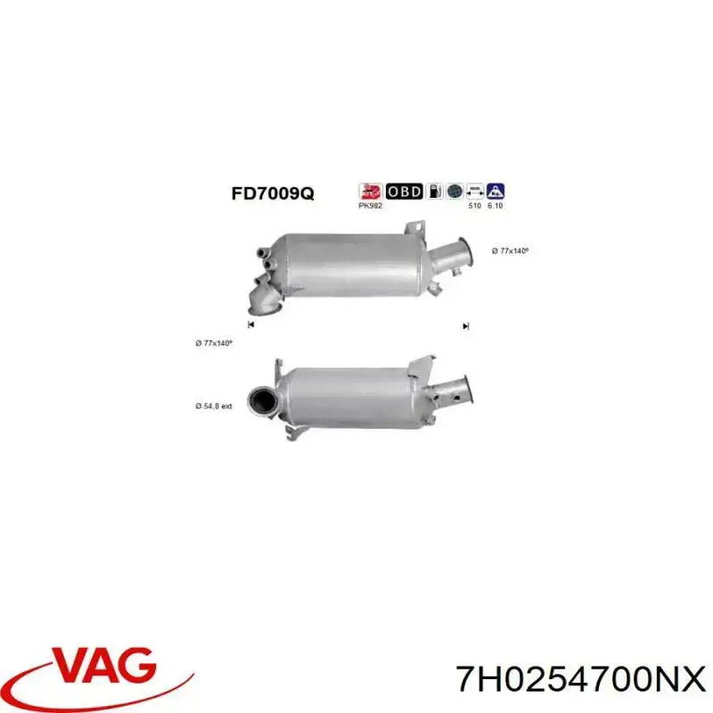 Фільтр системи відпрацьованих газів NTY DPFVW005 ціна, від 296.50 USD
