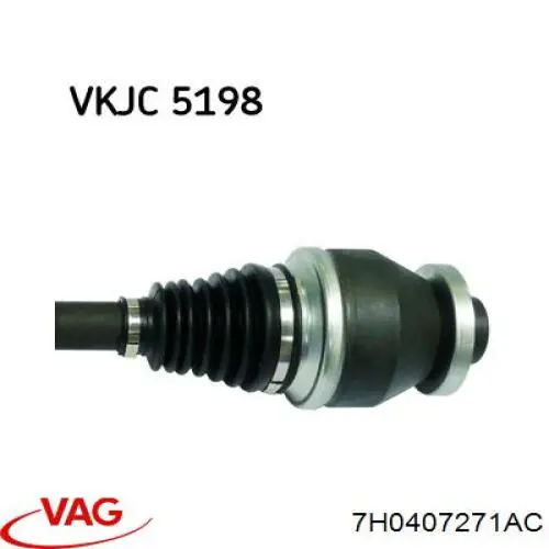 7H0407271AC VAG Привід лівий