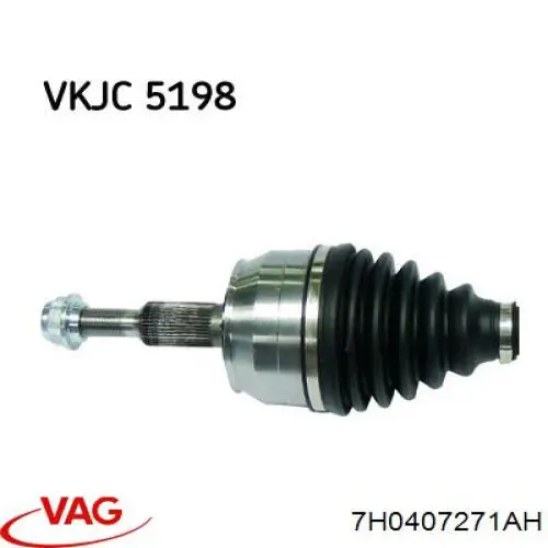 Купити 7H0407271AH VAG Ліва піввісь