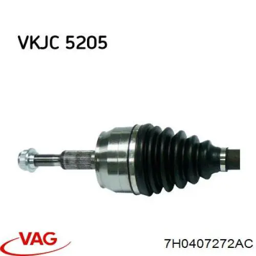 Купити 7H0407272AC VAG Піввісь права