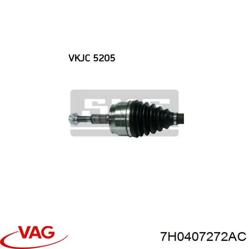 7H0407272AC VAG Привід передній правий