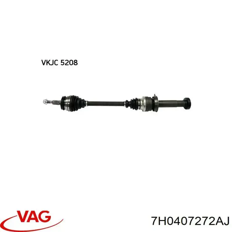 Піввісь передня, права VAG 7H0407272AJ ціна, від 137.09 USD