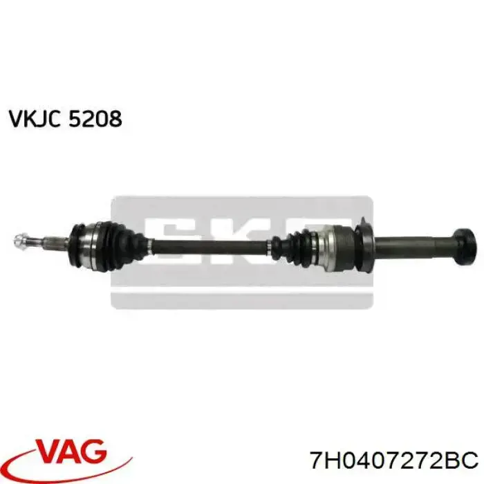 Піввісь передня, права VAG 7H0407272BC ціна, від 130.53 USD