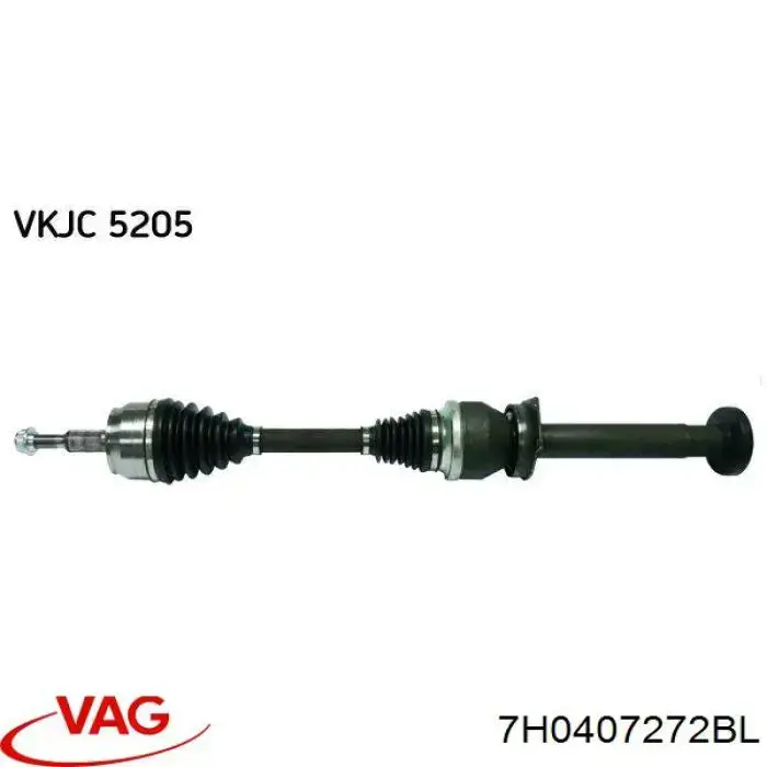 Купити 7H0407272BL VAG Піввісь права