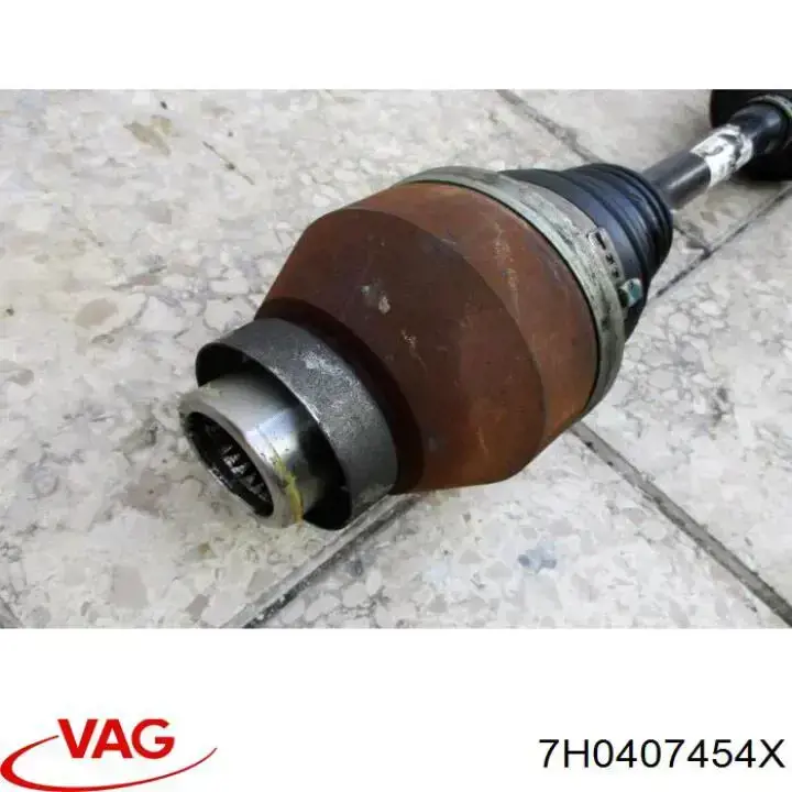 Піввісь передня, права VAG 7H0407454X ціна, від 109.92 USD