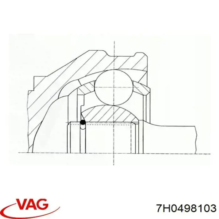 ШРКШ внутрішній, передній, лівий VAG 7H0498103 ціна, від 39.64 USD