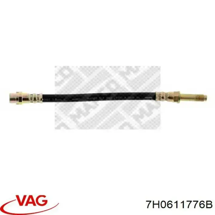 Шланг гальмівний задній VAG 7H0611776B ціна, від 5.64 USD