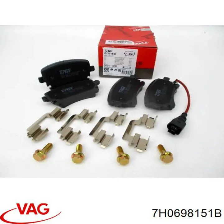 7H0698151B VAG Передні гальмівні колодки