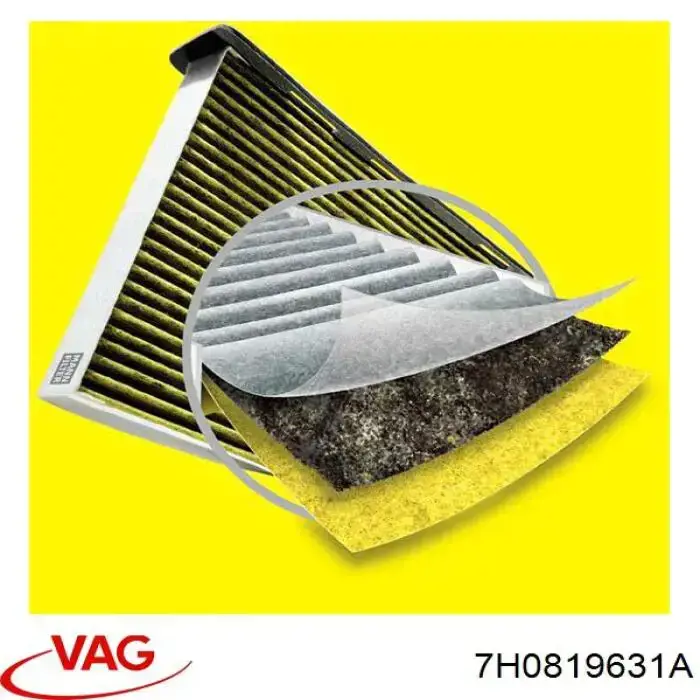 Фільтр повітряний обігрівача VAG 7H0819631A ціна, від 12.80 USD