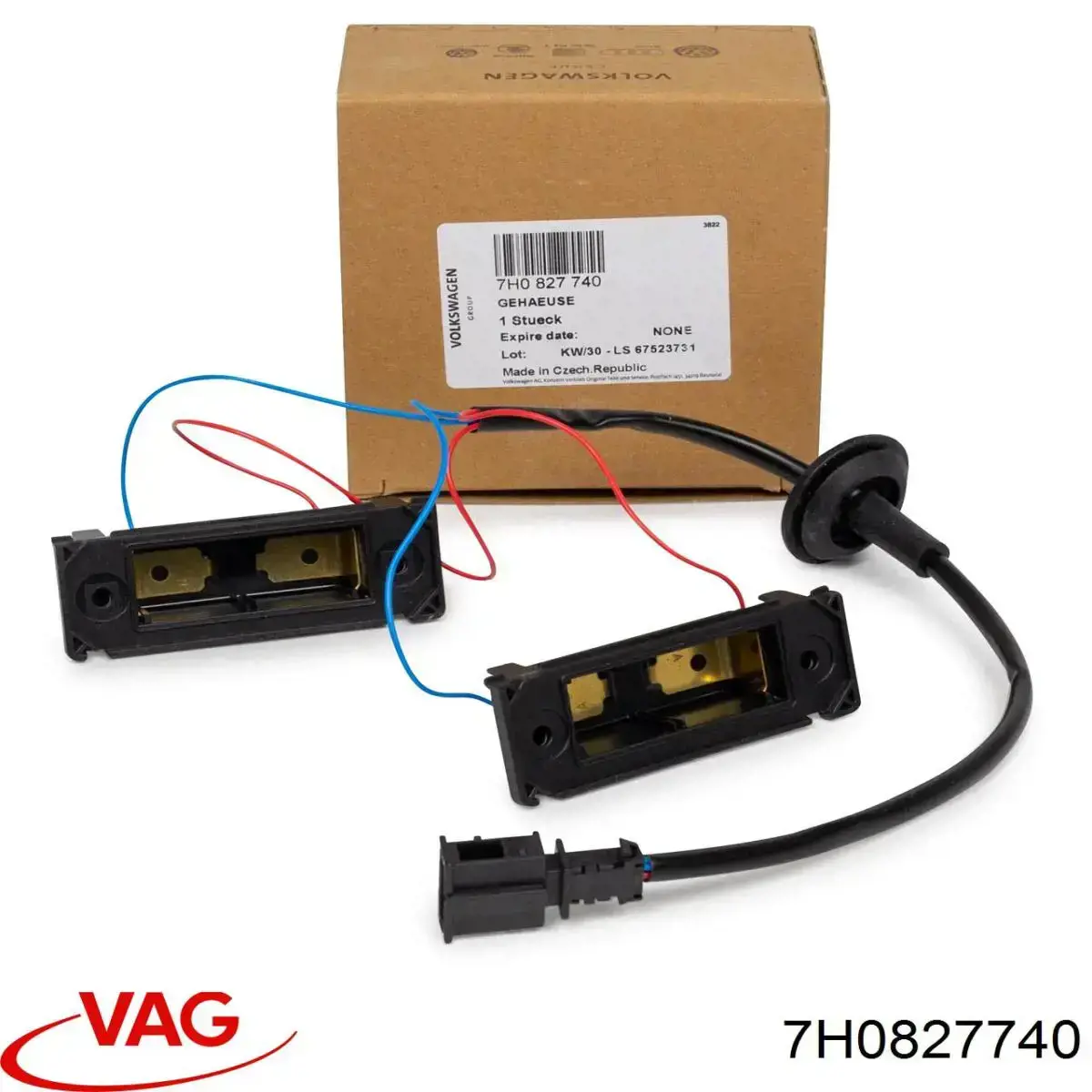 Корпус ліхтаря підсвітки номерного знака VAG 7H0827740 ціна, від 2629.94 UAH